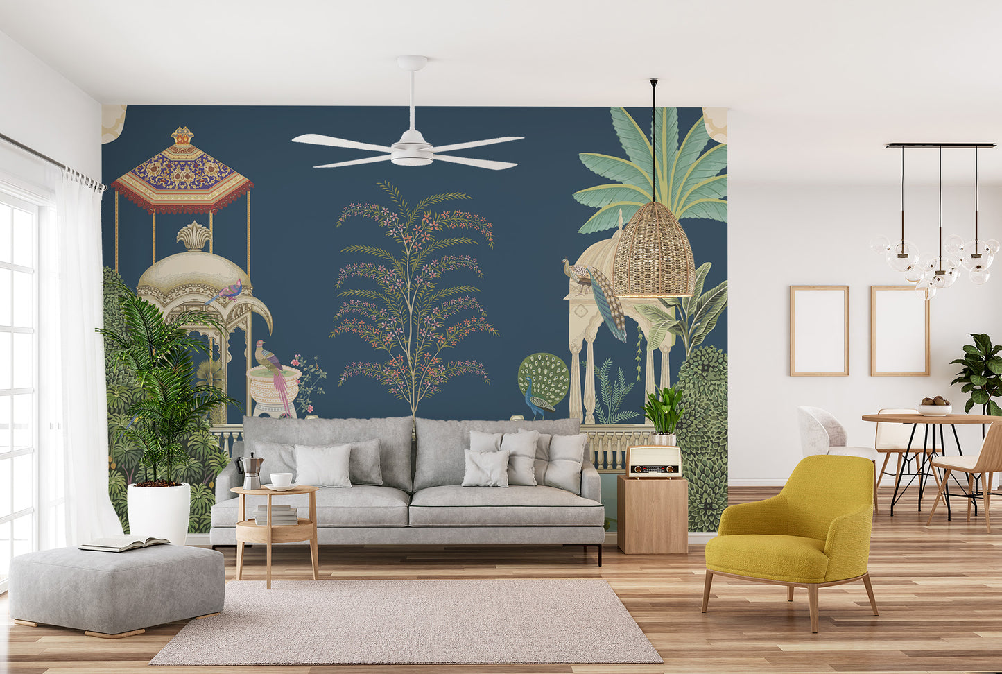 Serene swan lake mural for romantic rooms