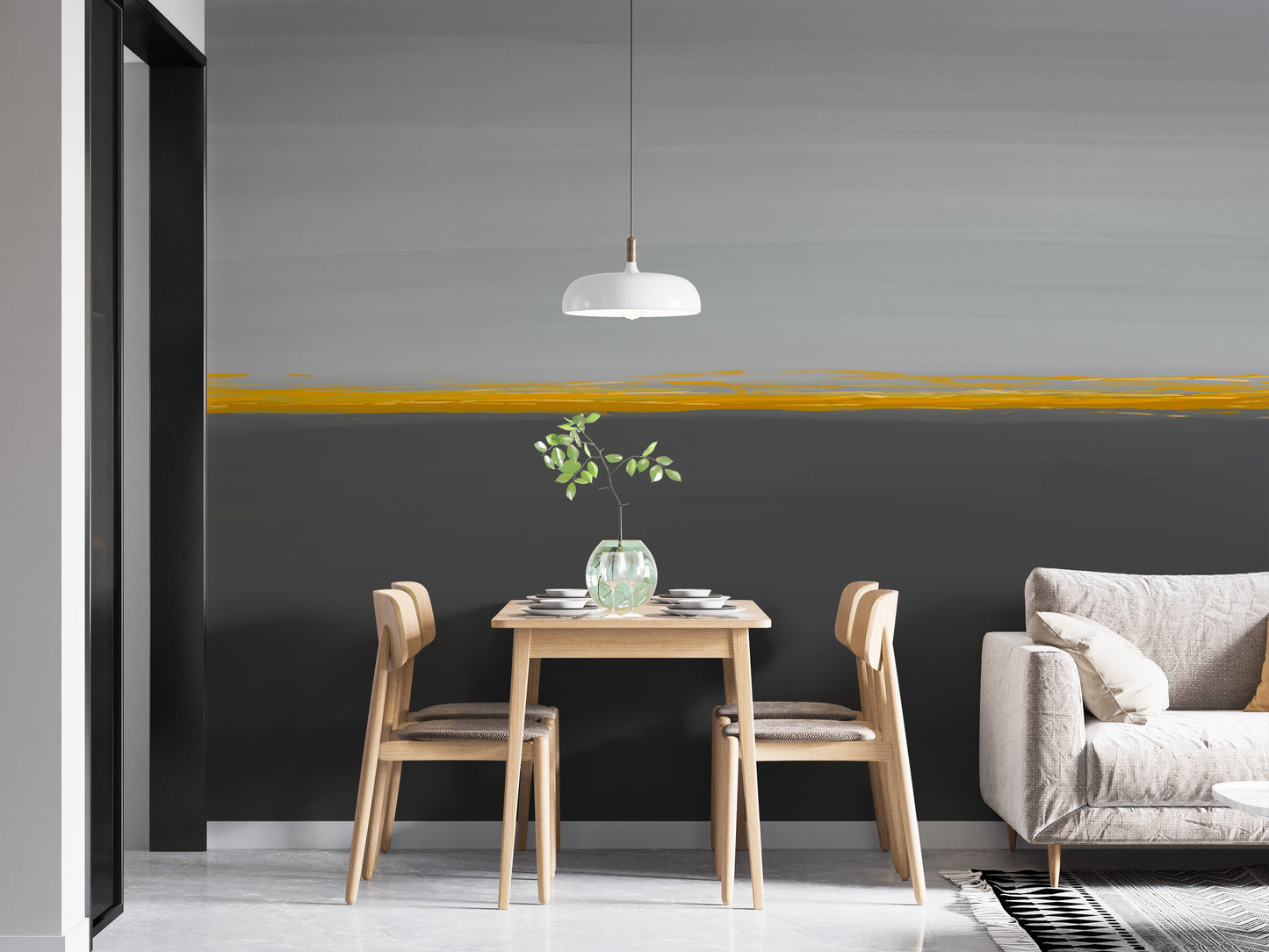 Stunning golden horizon wallpaper for walls.