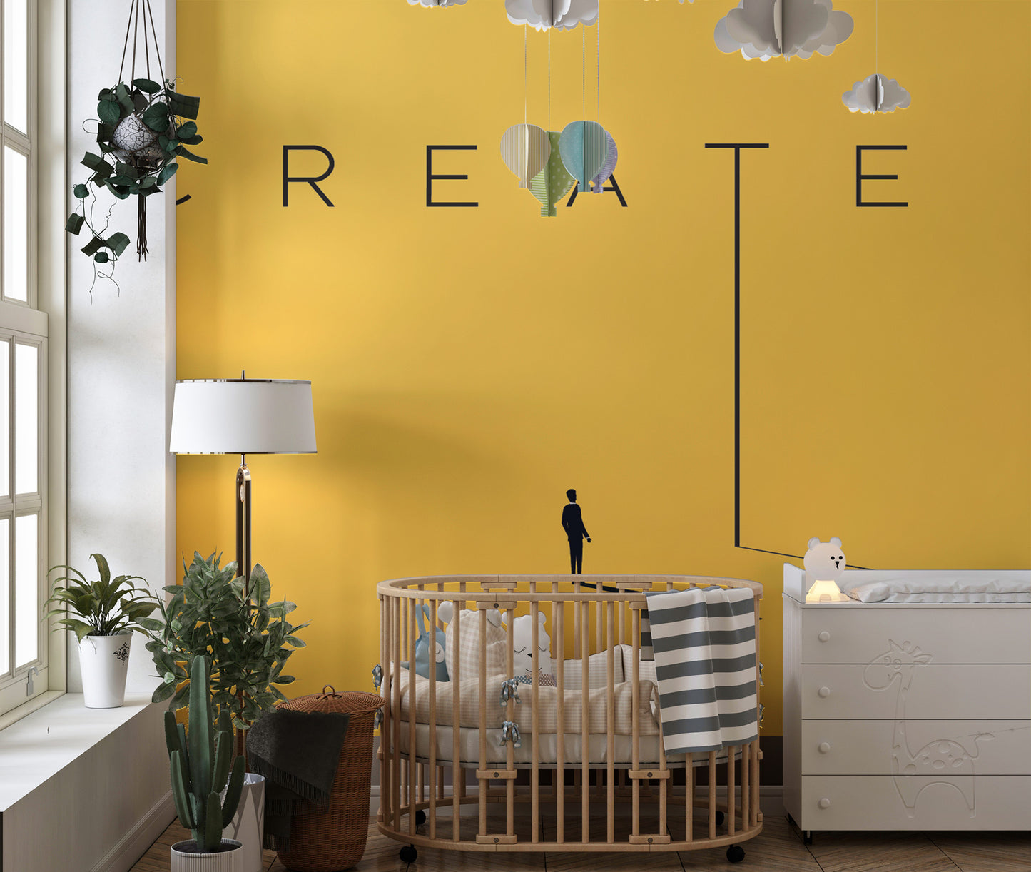 Creative minds wall mural for modern spaces