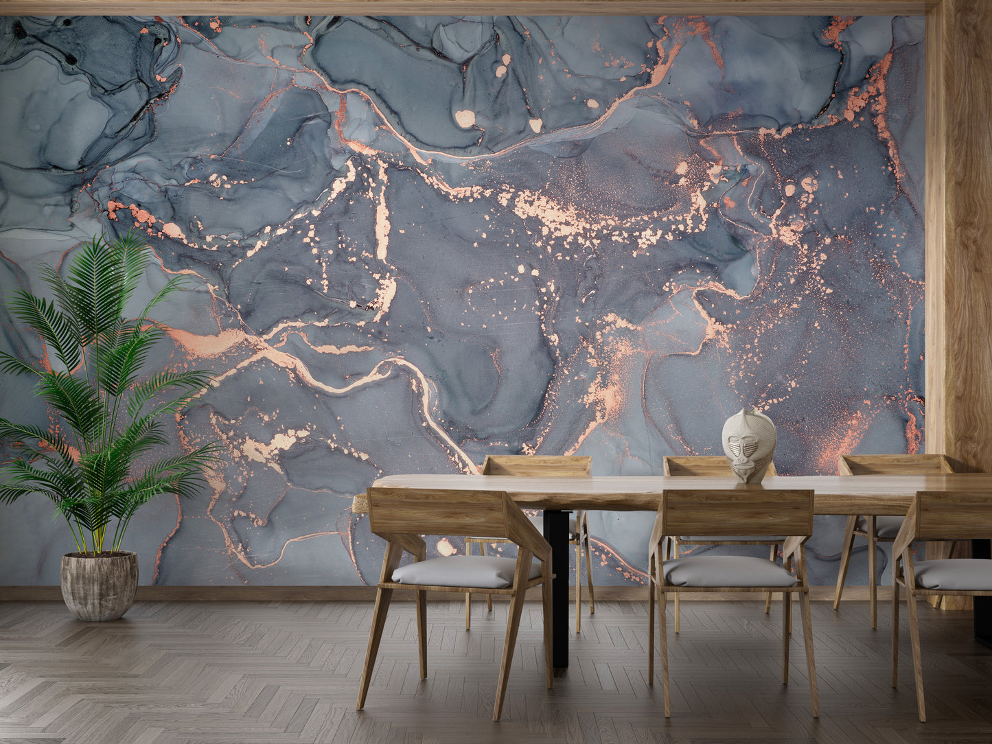 Elegant ocean flow wallpaper for serene rooms