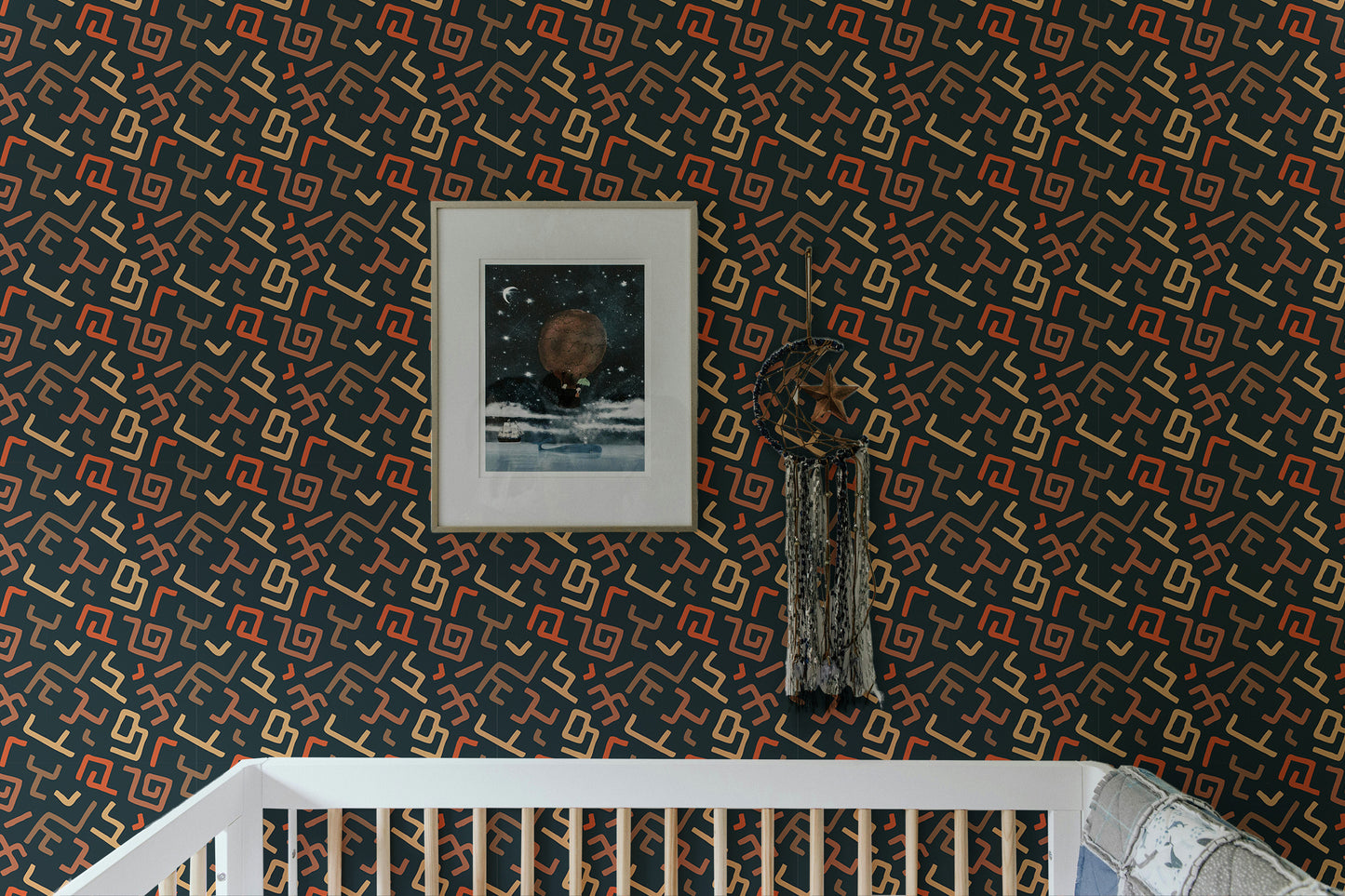 Africa Tribal Art Pattern Geometric Wallpaper