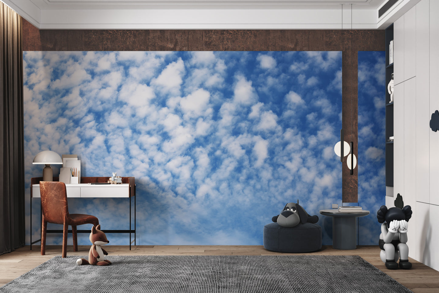 Soft cloud wallpaper with blue sky