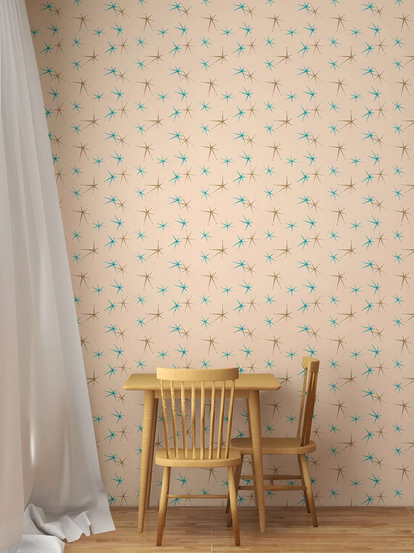 Old Snow Fleck Illustration Atomic Vintage Wallpaper