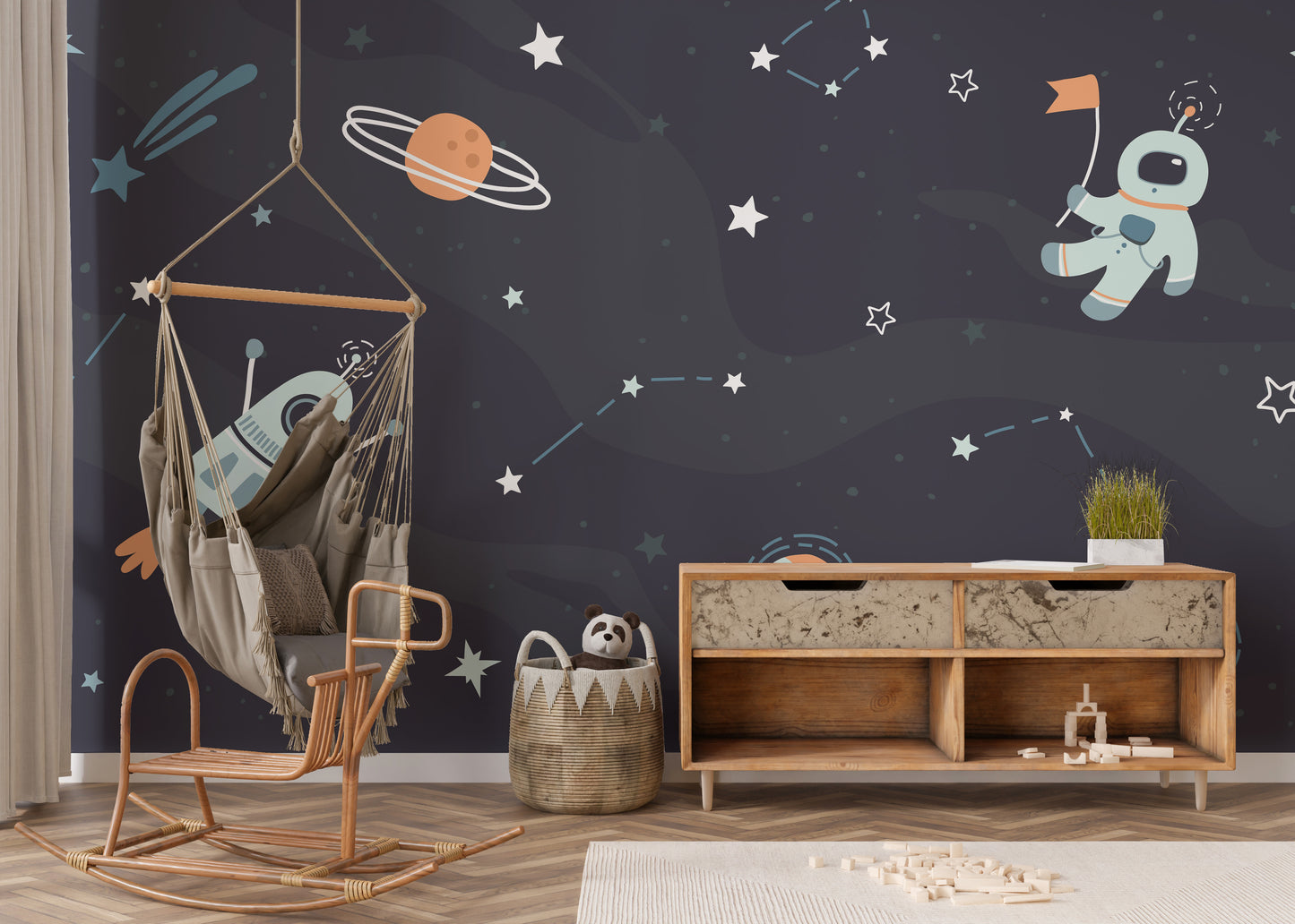 Space-themed wallpaper featuring bright stars