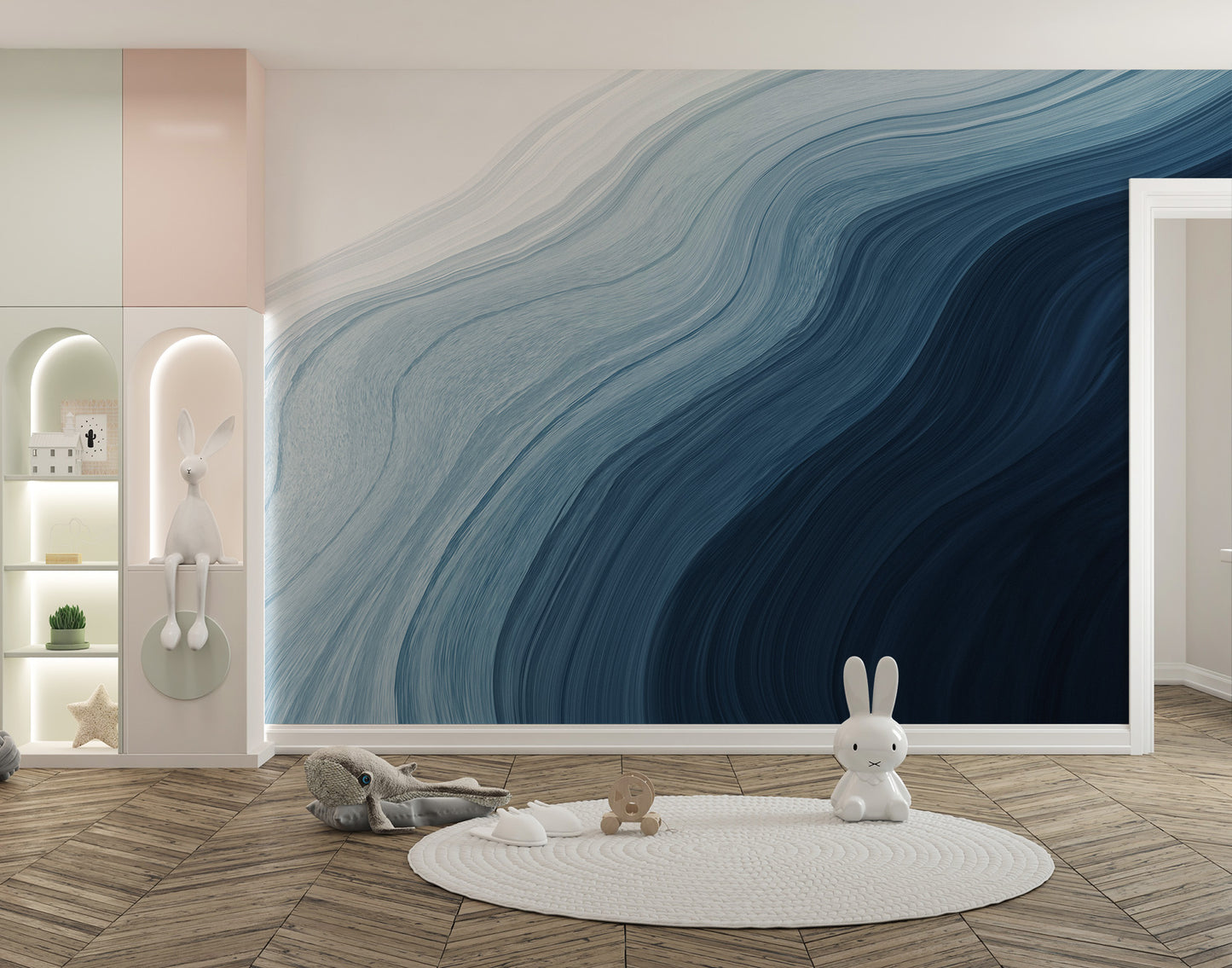 Peaceful ocean whispers wall mural for spaces