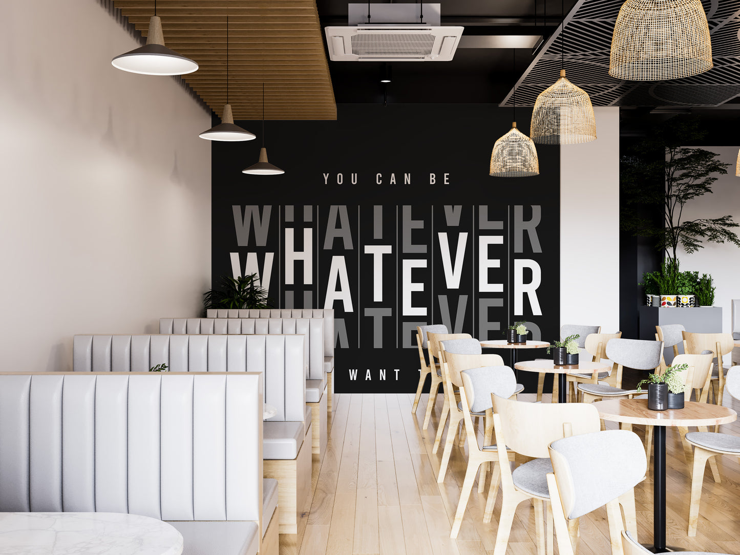 Whatever dreams office wall mural design