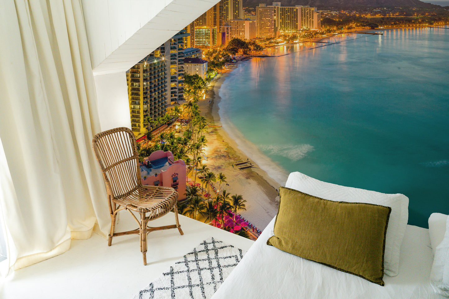 Diamond Head Sunset Wall Art for Interiors