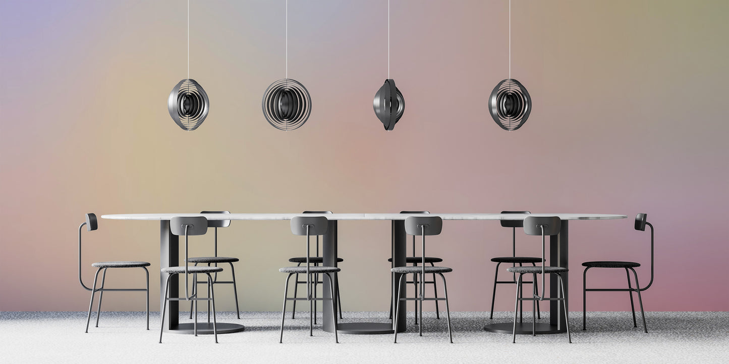 Gentle ombre gradient mural for serene room ambiance