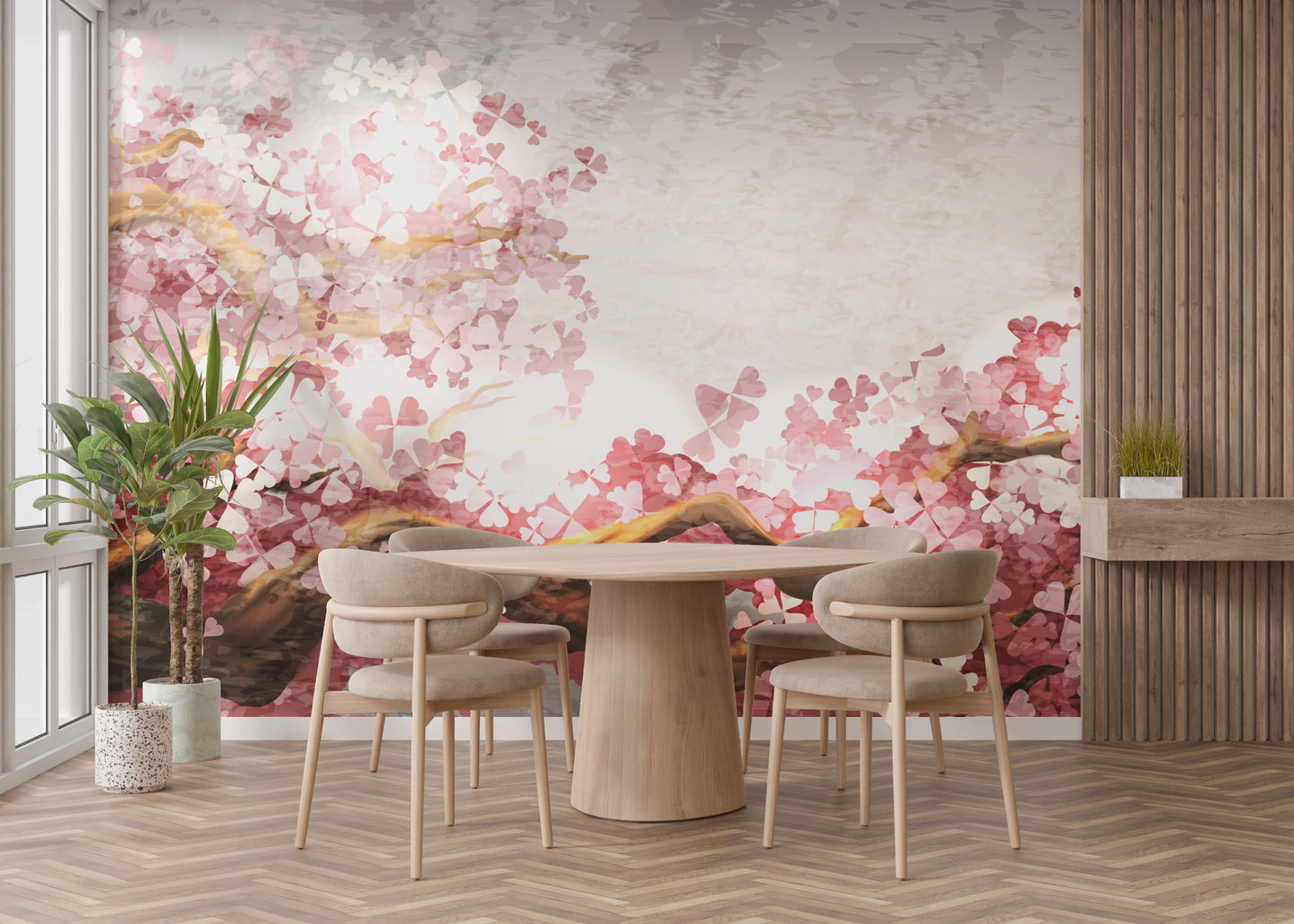 Floral Sakura wallpaper mural elegance