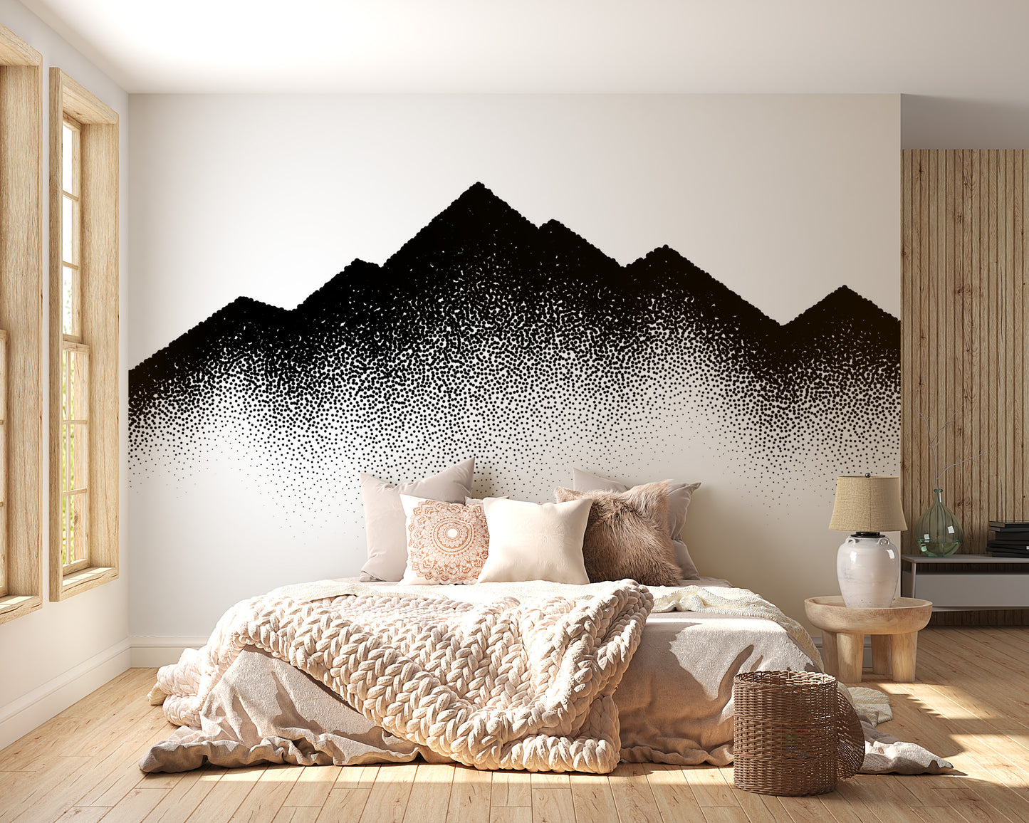 Nature's dotted design wallpaper mural