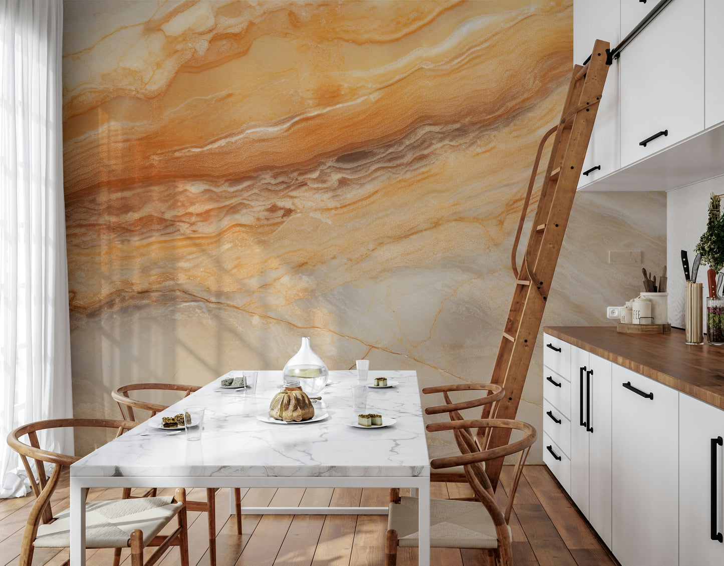 Embered Stone Wall Mural