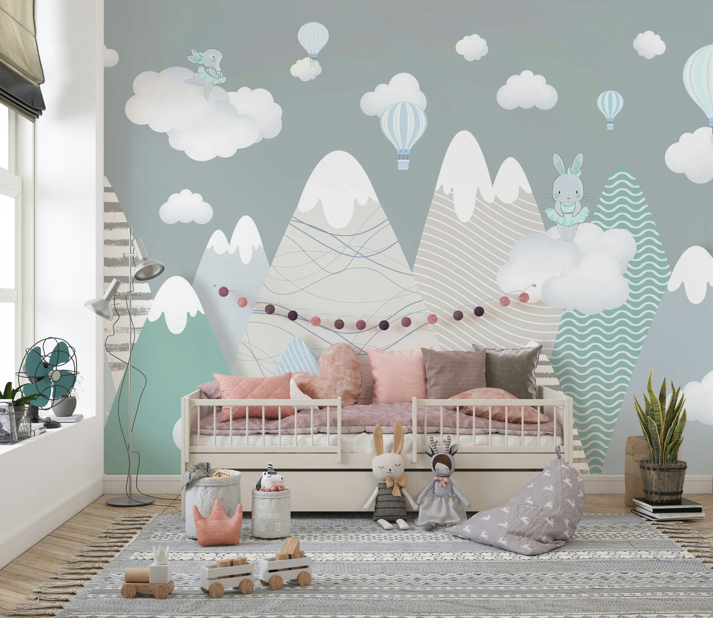 Alpine Ascension Blue Wall Mural