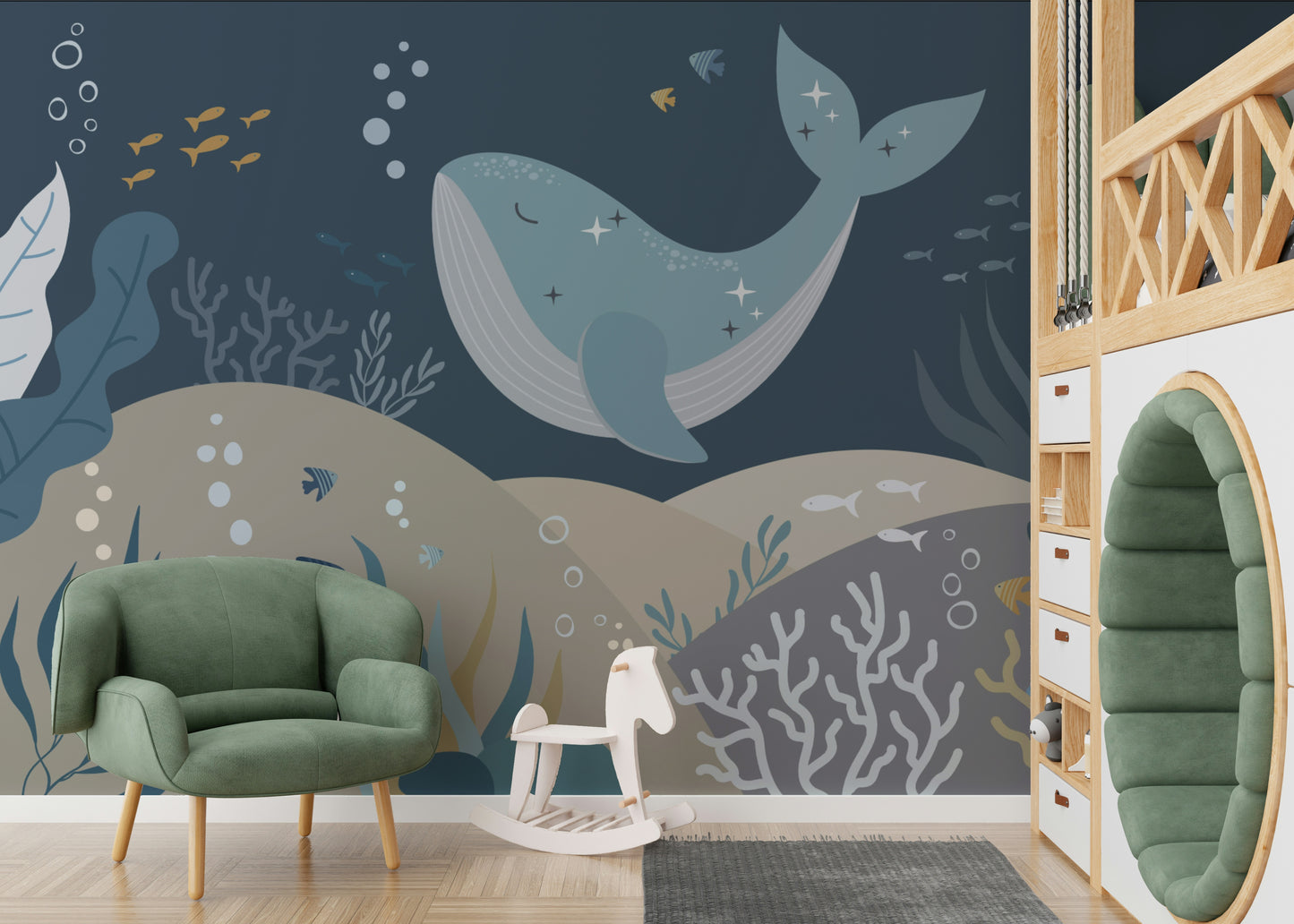 Celestial Whale Wall Mural