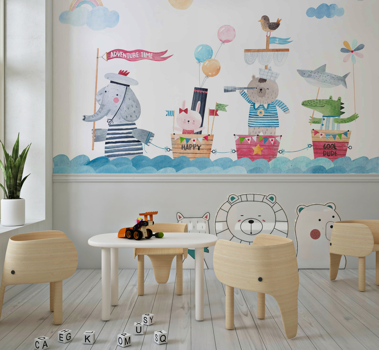 Sailor Buddies Watercolor Wall Mural