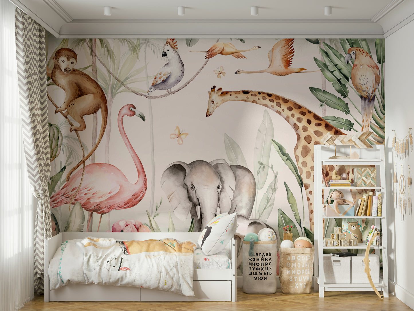Watercolor Jungle Dream Wall Mural