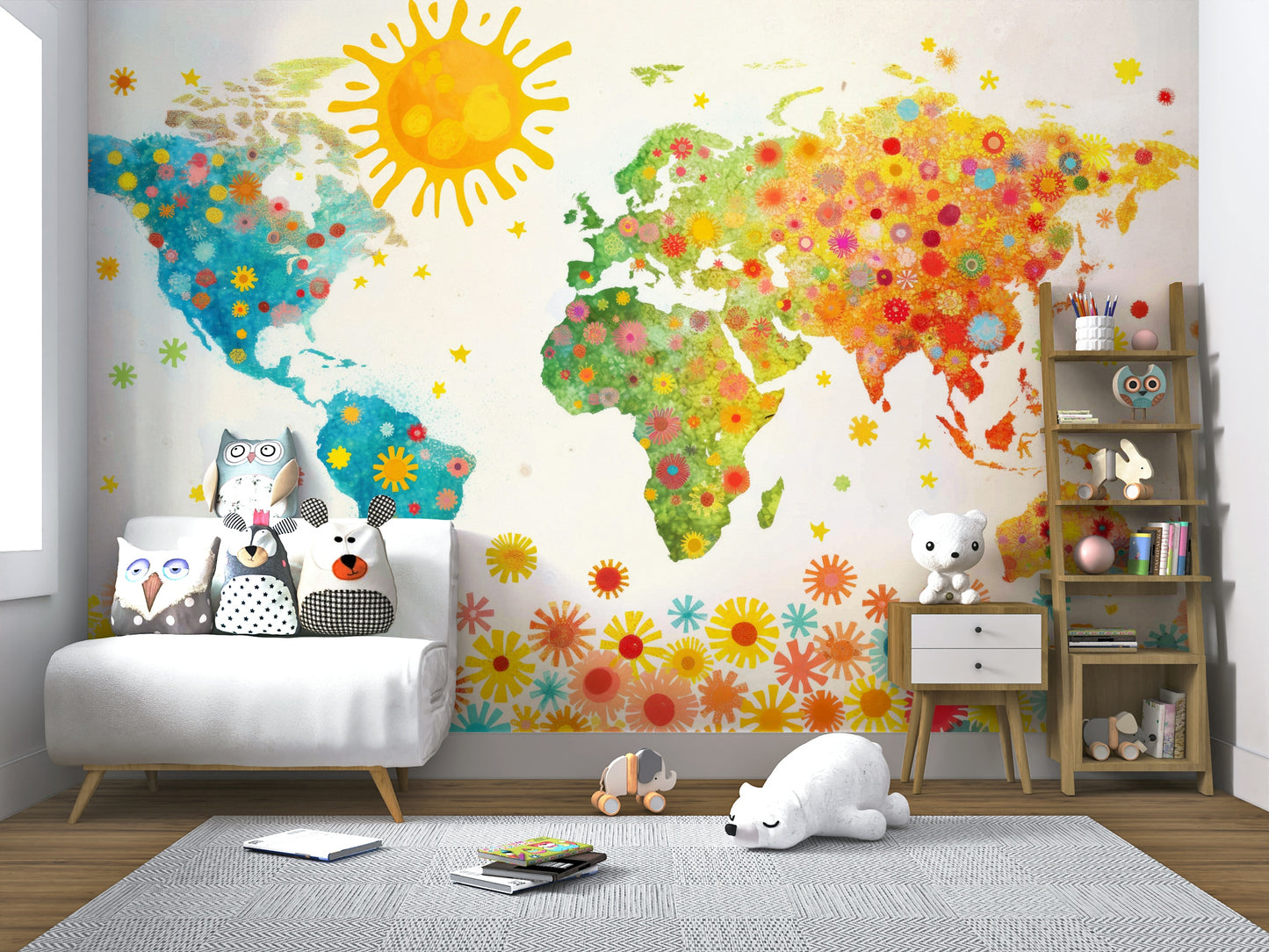 Floral World Radiance Wall Mural