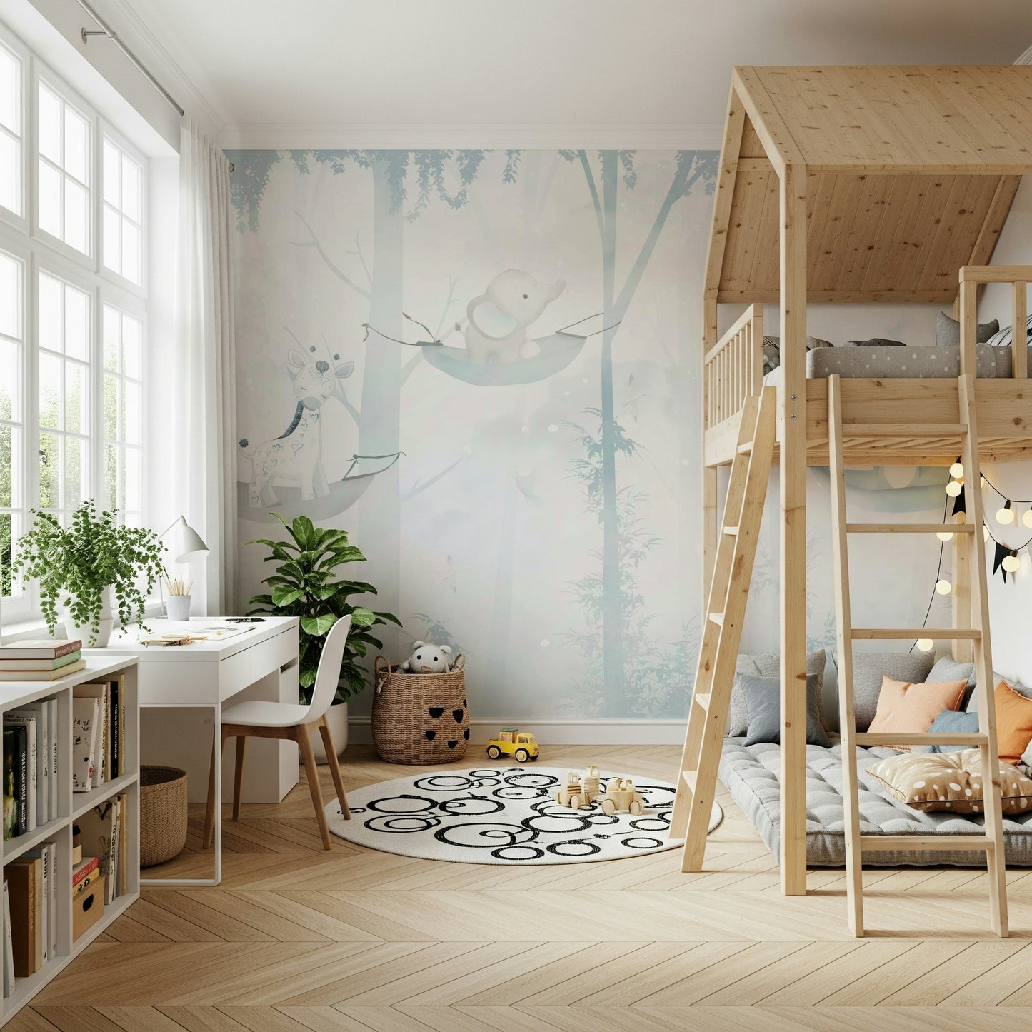 Hammock Time Blue Wall Mural