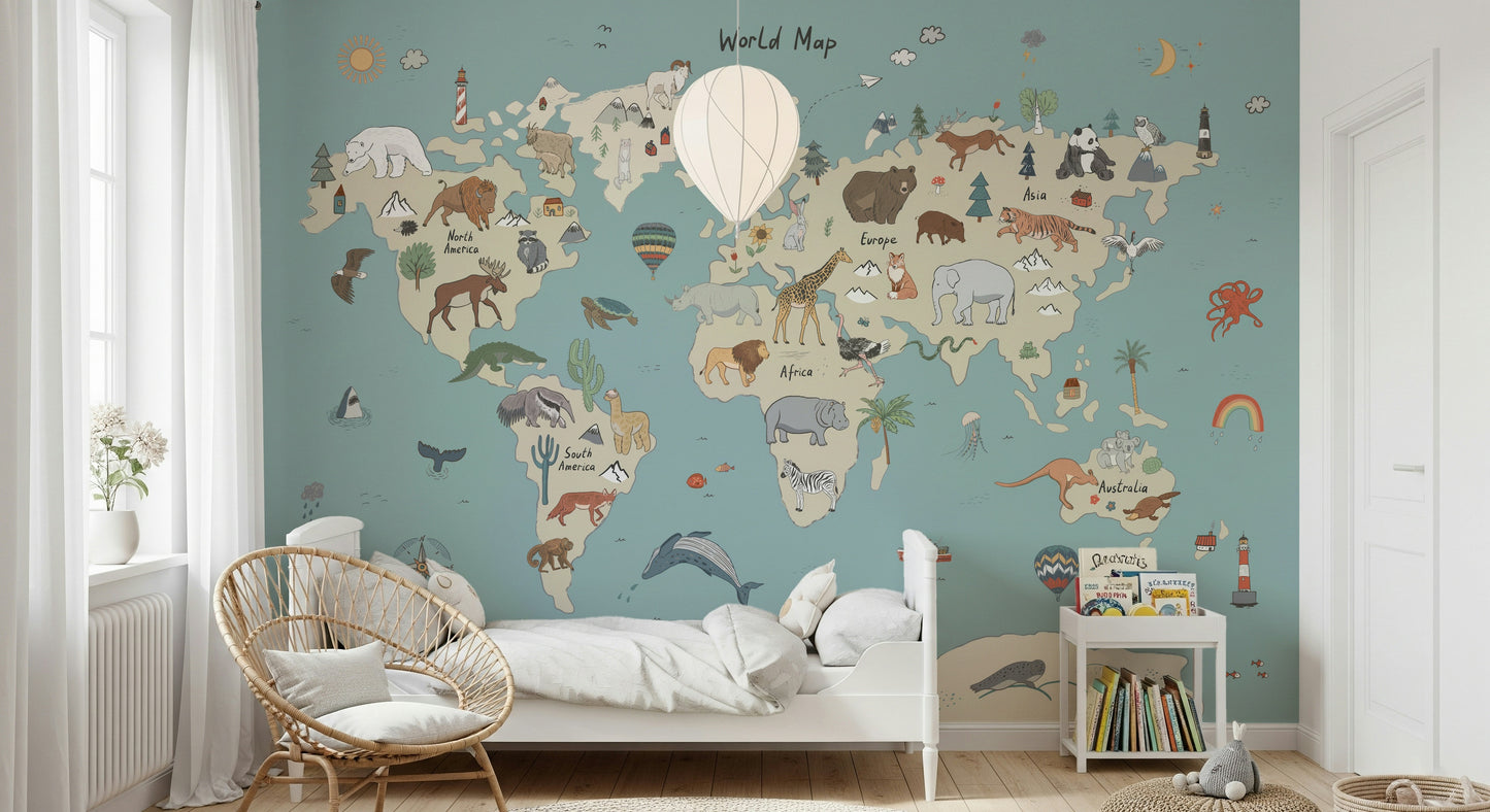 Animal World Explorer Wall Mural