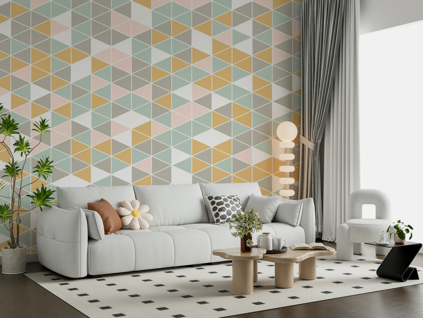 Geometric Harmony Wall Mural
