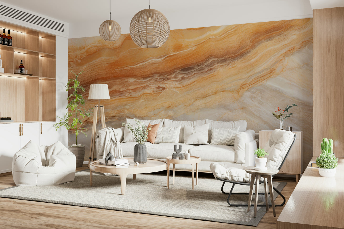 Granite with Textured Wall Mural