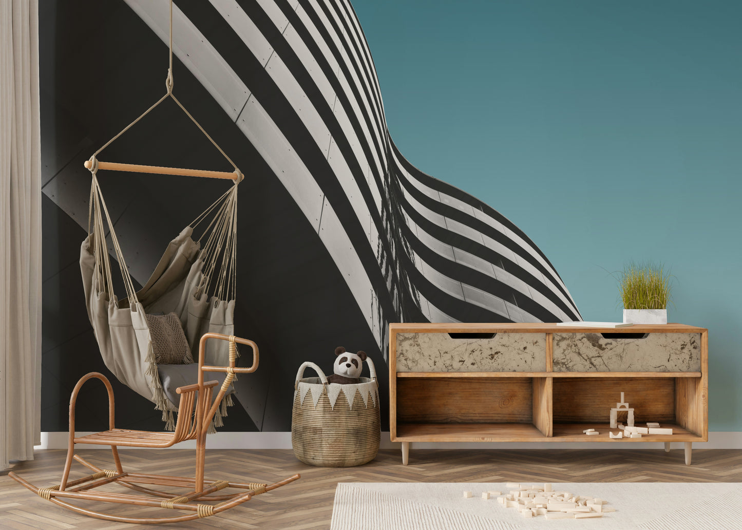 Aqua Zenith Urban Architecture Wall Mural