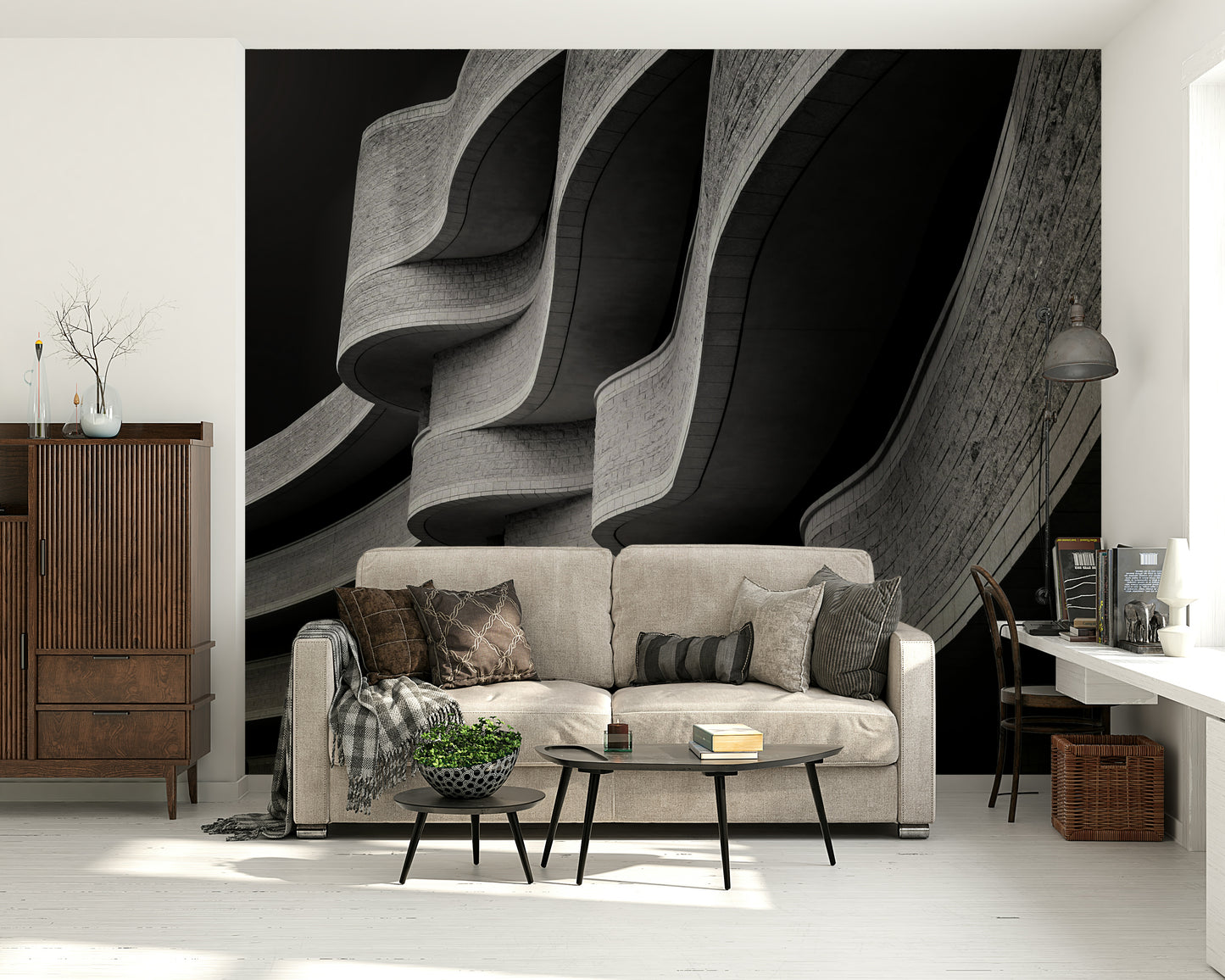 Architectural Curves Wall Mural