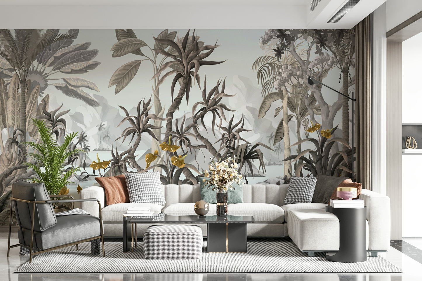 The design has a very calming and serene effect on the space.