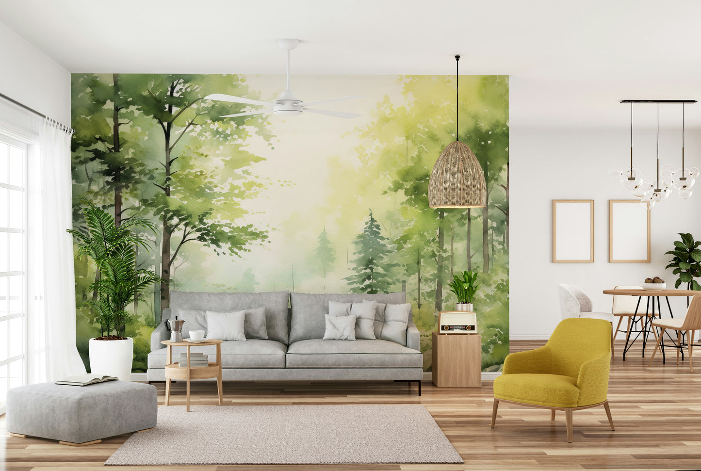 The design has a very calming and serene effect on the space.
