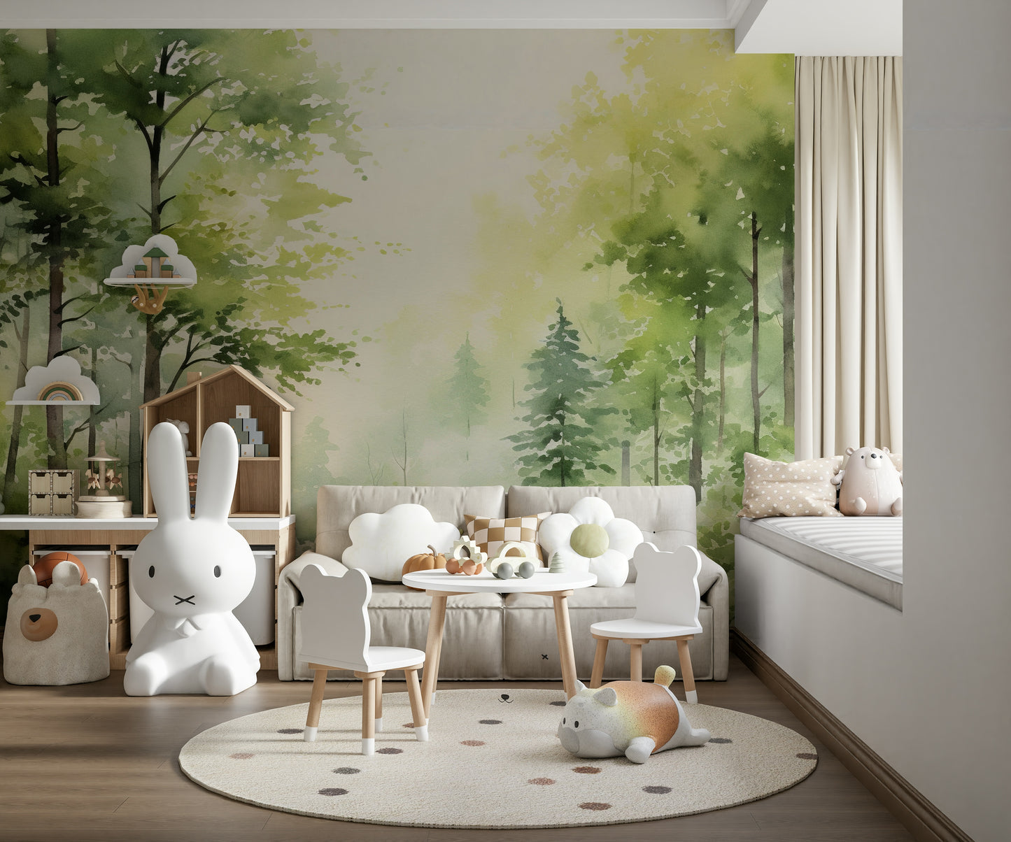 The style is natural and feels very peaceful and quiet.