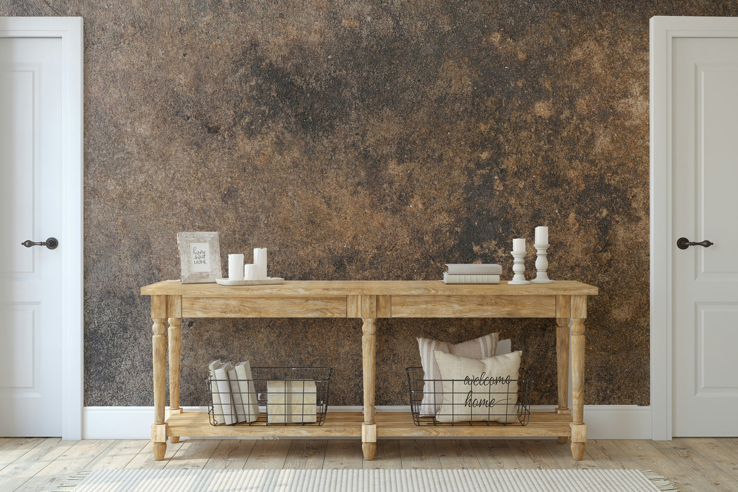The colors are muted and gentle, including shades of gray, beige, and off-white.