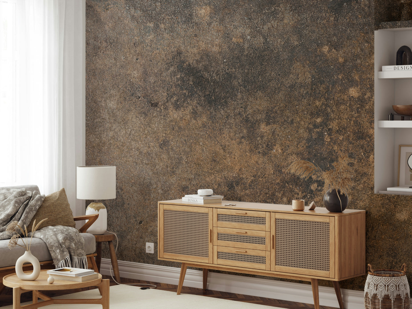 The style is minimalist and feels very peaceful and grounded.