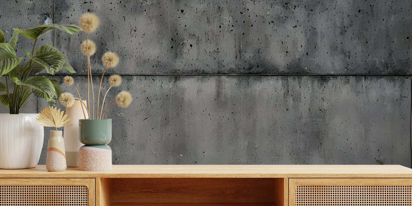 The image shows a full wall with a pattern that looks like a concrete or plaster surface.