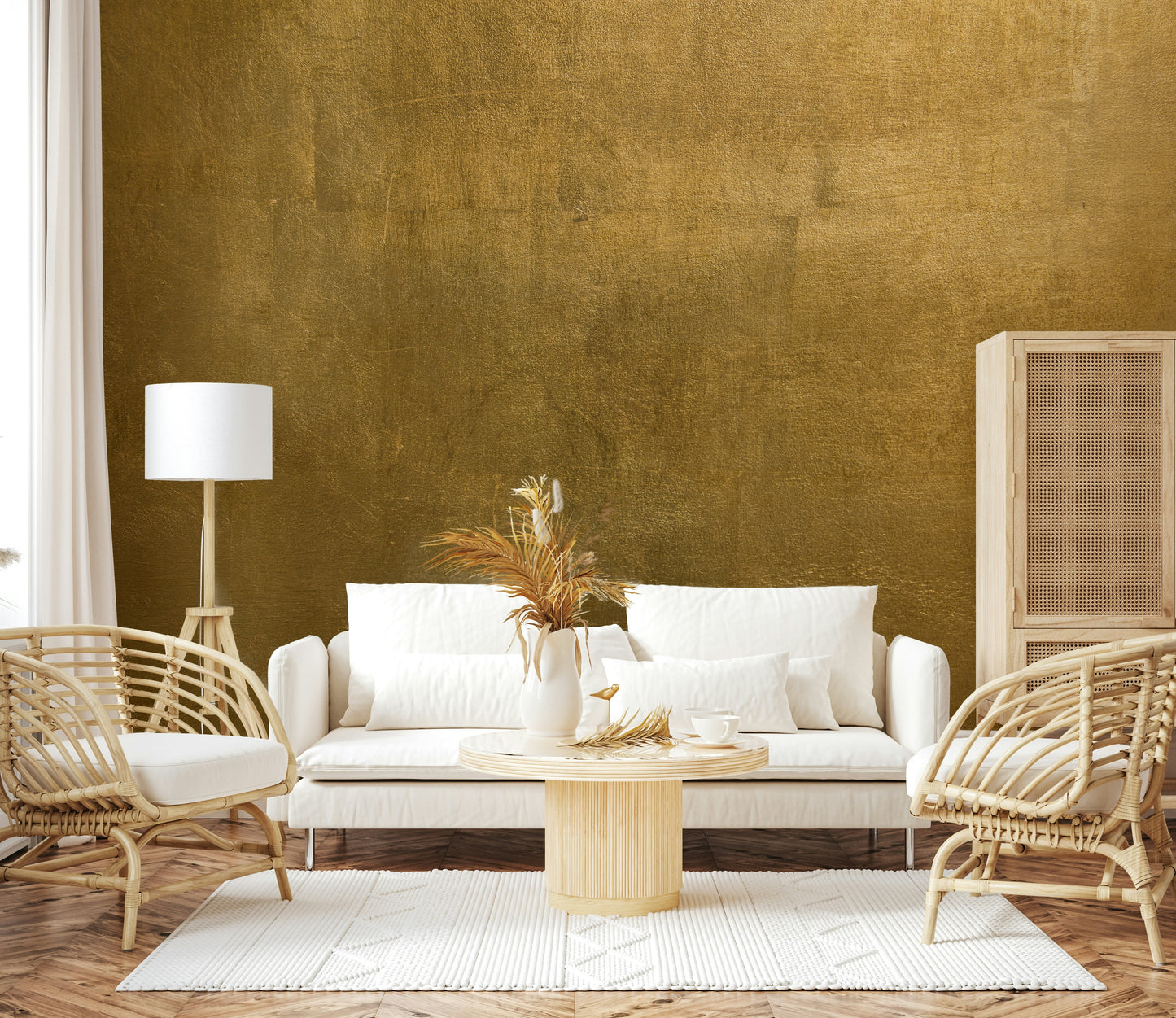 The design has a very warm and classic effect on the space.