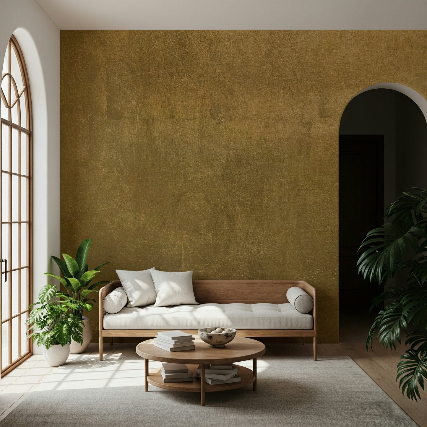 The style is sophisticated and gives the room a feeling of quiet luxury.