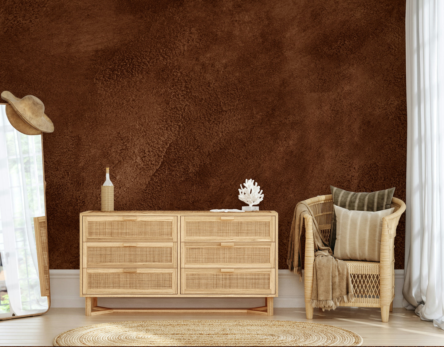 The texture looks like layers of paint or a very subtle stucco finish.