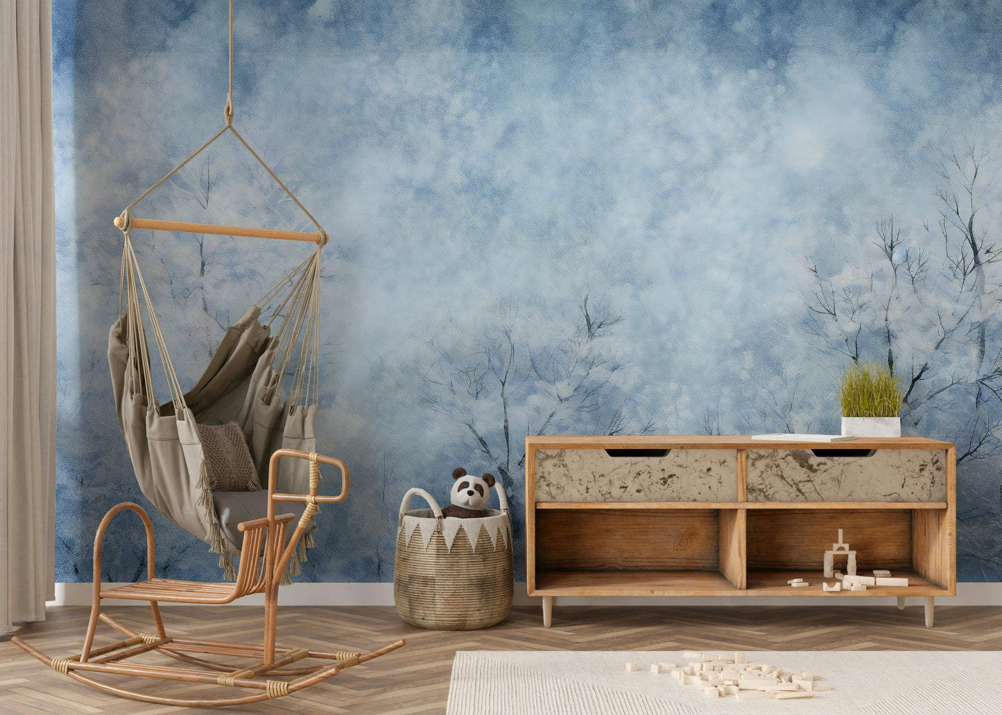 The design has a very quiet and peaceful effect on the space.