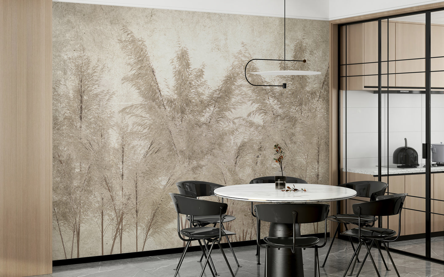 Soft, natural light fills the room, making the scene feel open and airy.
