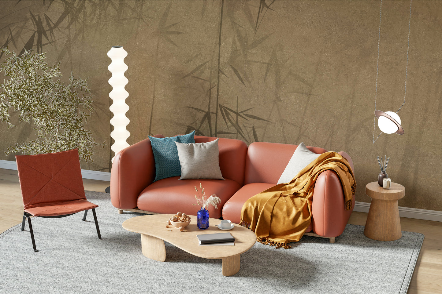 The design has an elegant, clean look that promotes a feeling of peace.