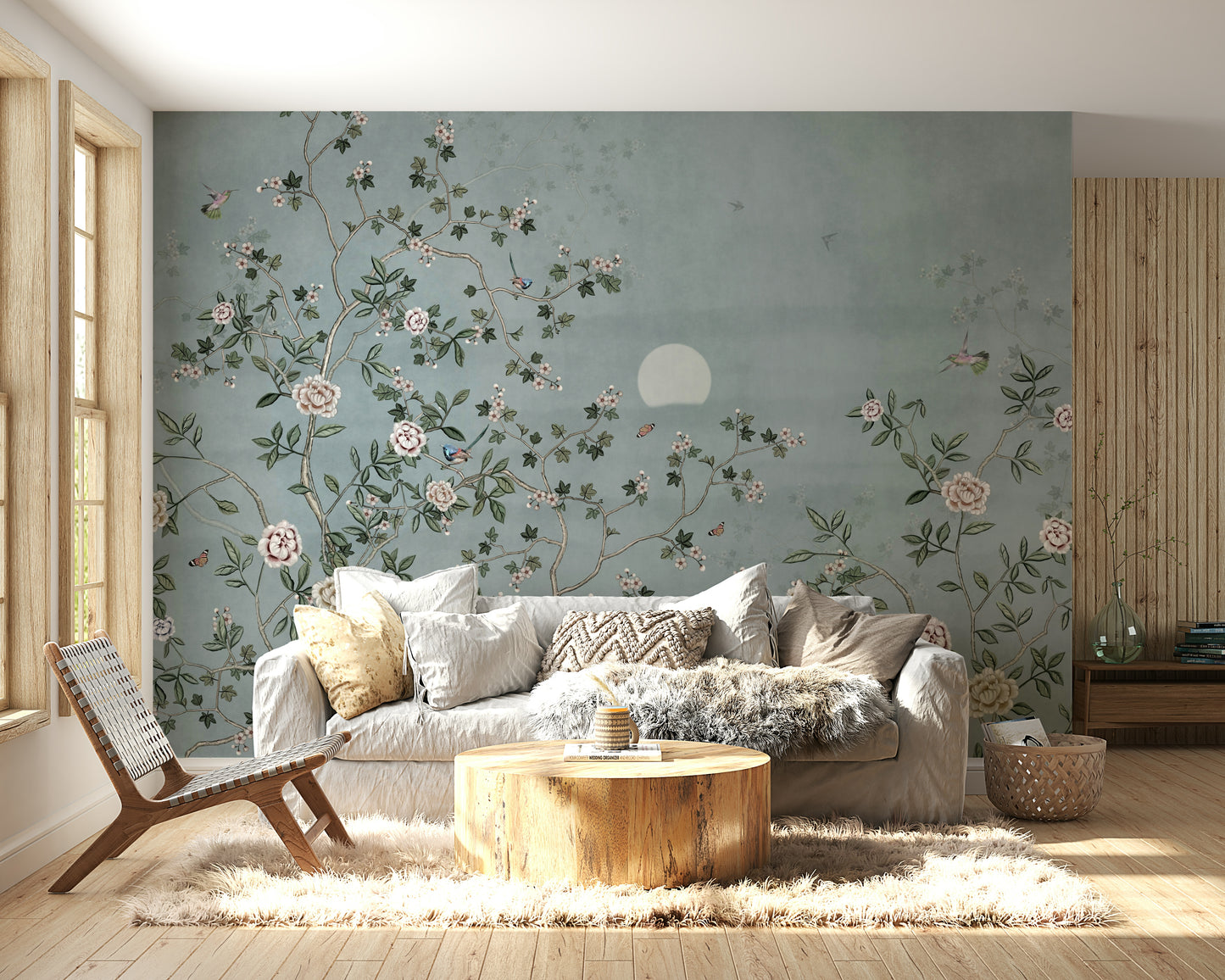 Lunar Bloom Symphony Wall Mural