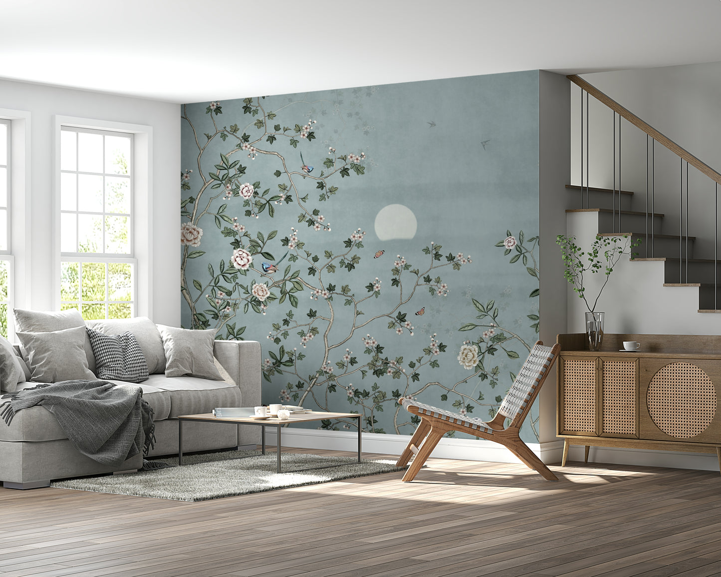 Lunar Bloom Symphony Wall Mural