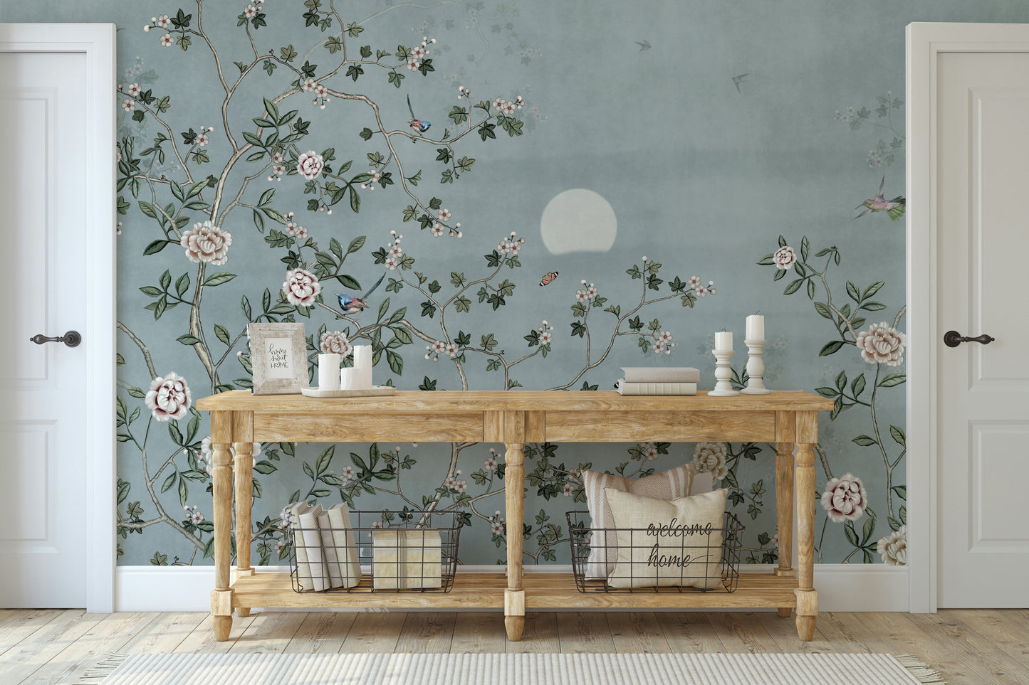 Lunar Bloom Symphony Wall Mural