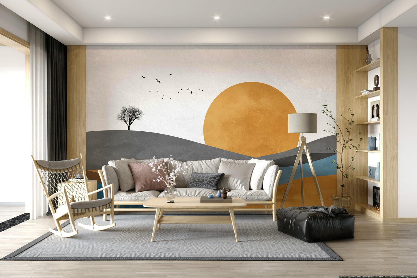The design gives a feeling of quiet, natural beauty.