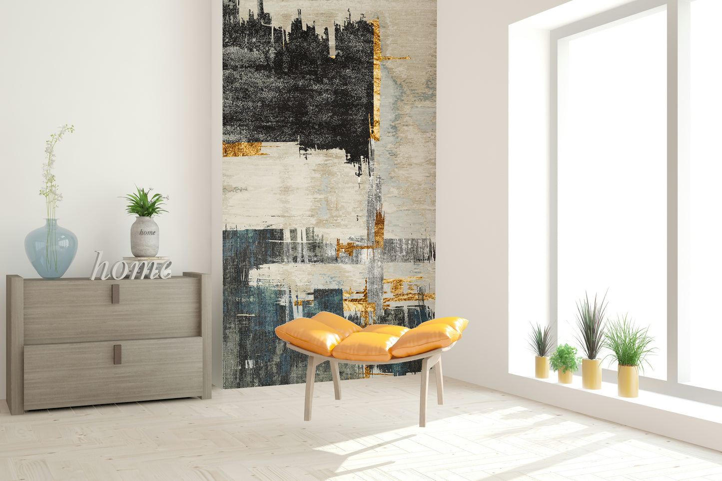 The style is artistic and modern.