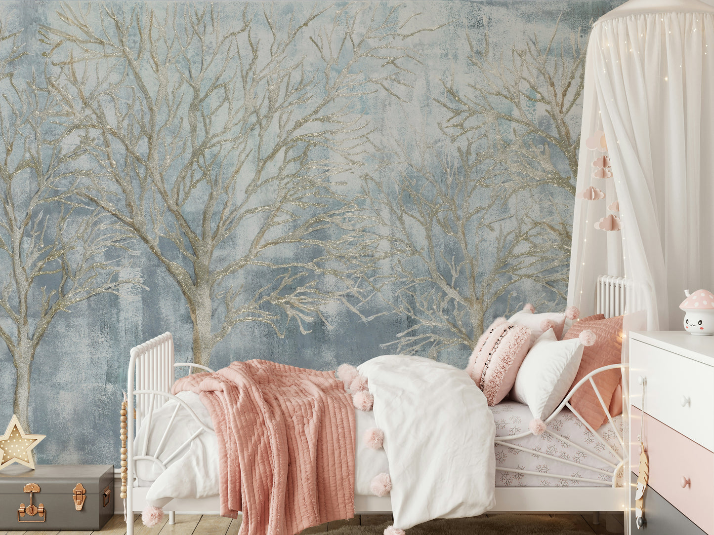The colors are soft, gentle, and muted.