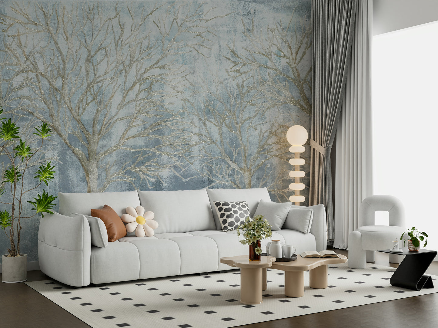 The design gives a feeling of quiet, natural beauty.