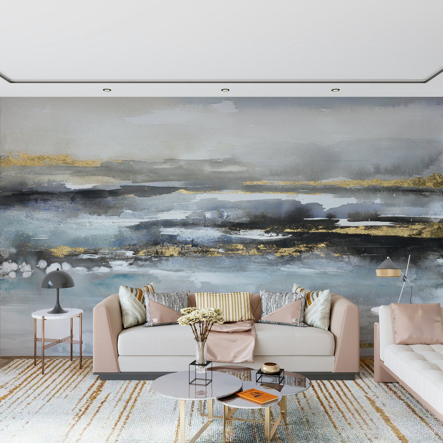 The composition is abstract and flowing.