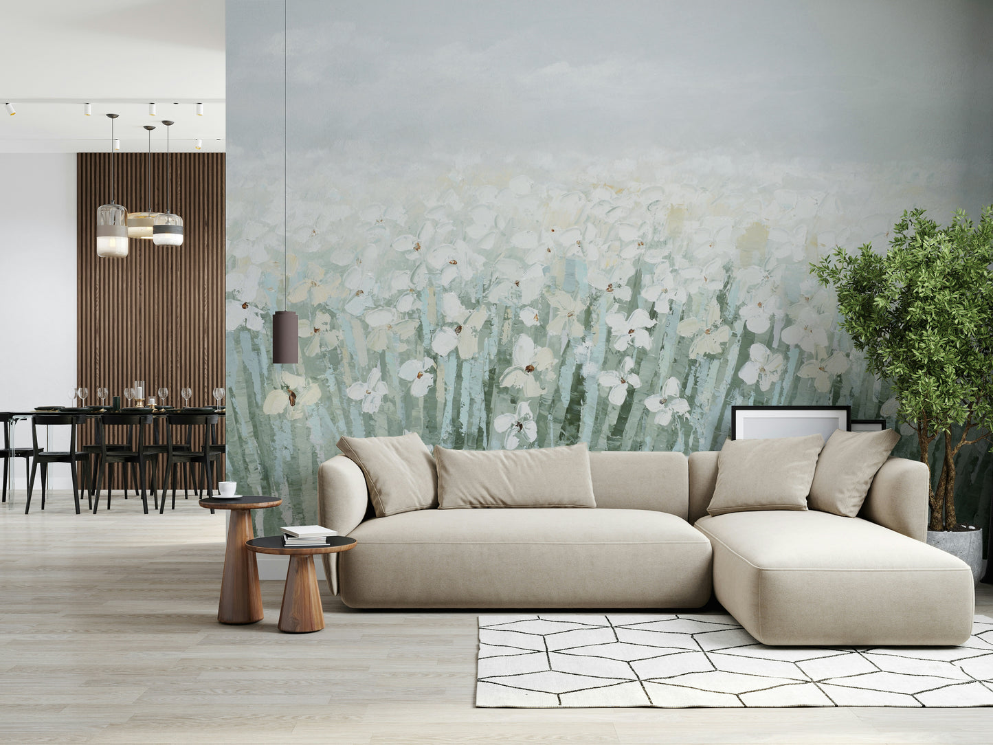 The feeling is one of fresh elegance.