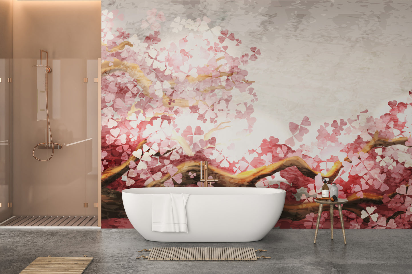 Stylish cherry blossom wallpaper mural