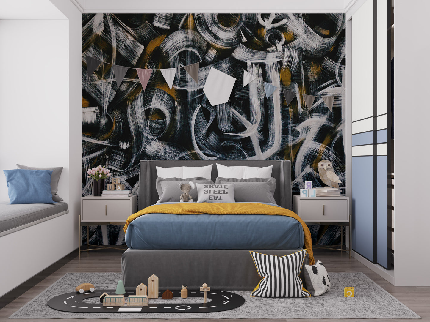Artistic Brushstroke Wall Décor Design