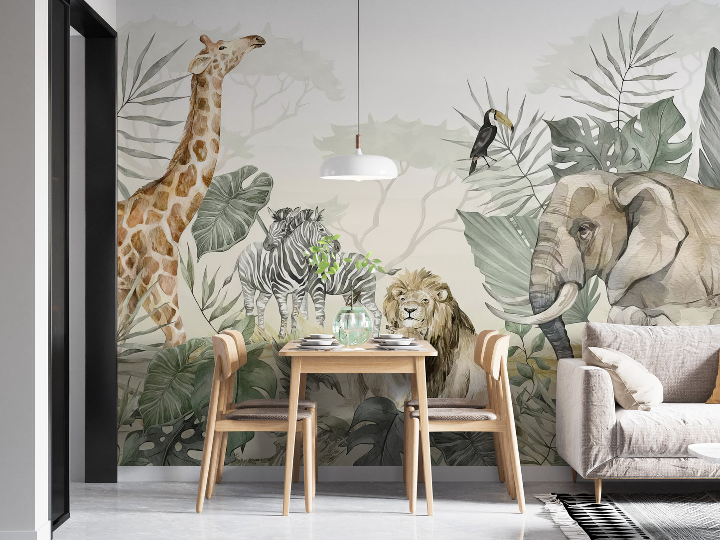 Safari Animals Wall Mural